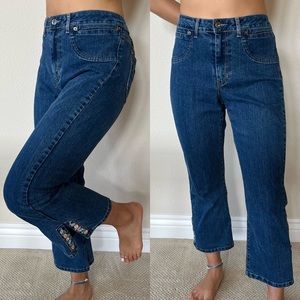 Vintage Y2K Kikit Embroidered Denim Capris